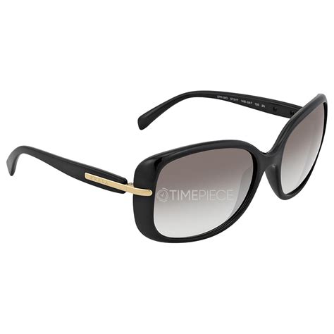 prada pr 08os 1ab0a7|Prada 57mm Black Plastic Rectangular Sunglasses PR 08OS .